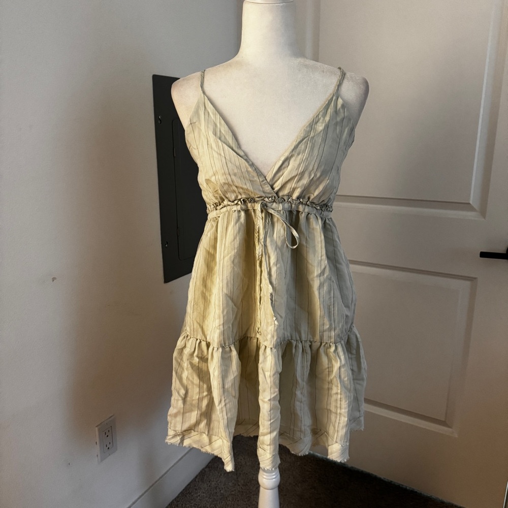Striped mint green spring/ summer dress